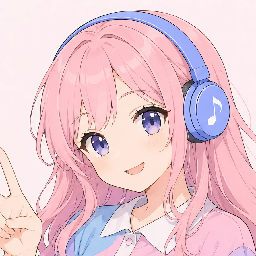 満足そうにピースサインするキャラクター